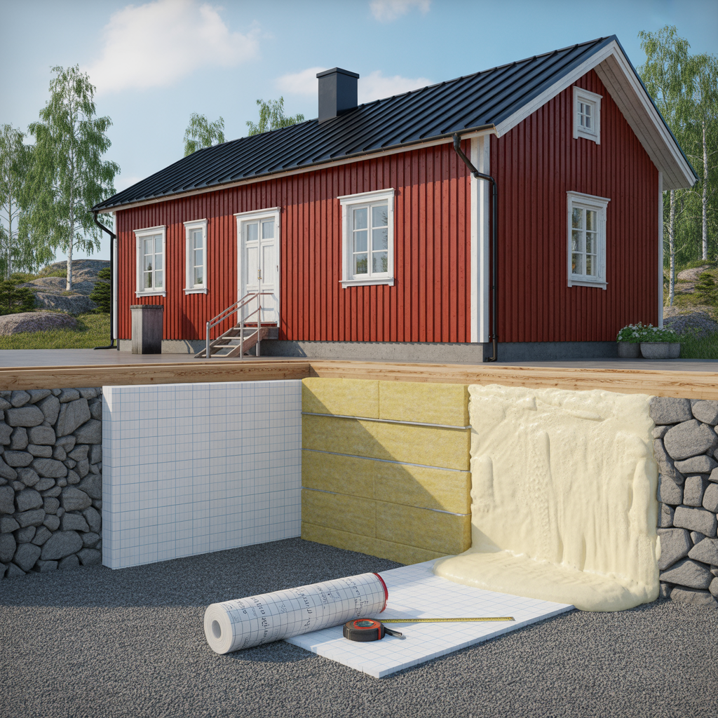 isolering av krypgrund kostnad per m2 och val av metod